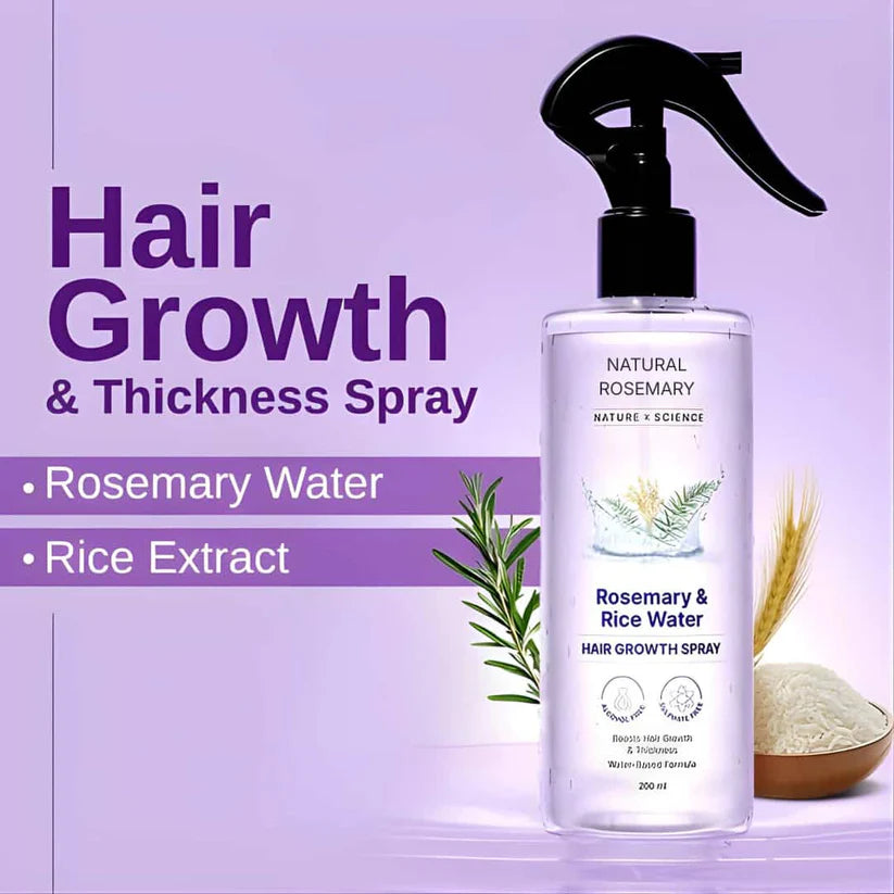 Rosemary & Rice Water Natural Hair Growth Spray - BUY 1 GET 1 FREE